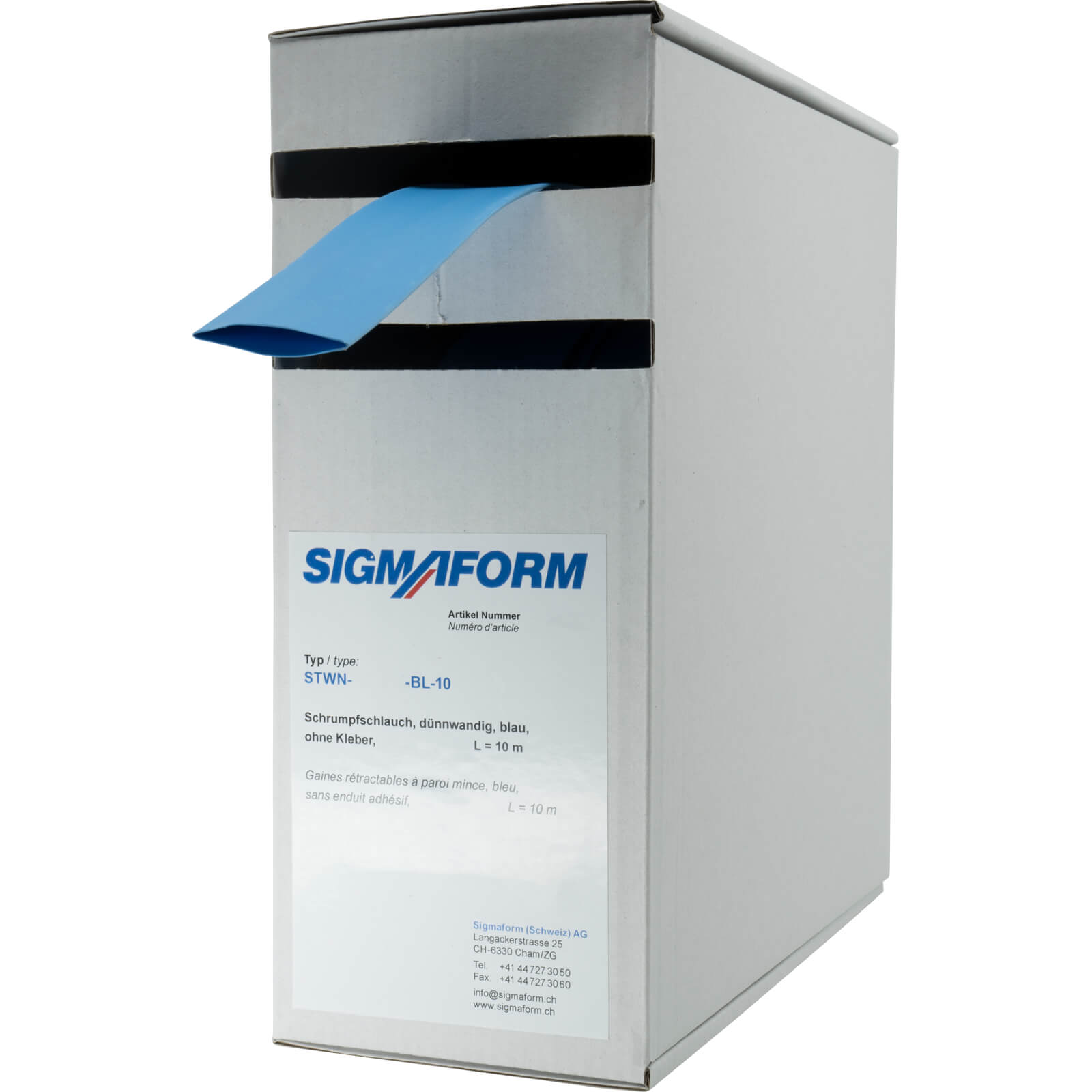 • STWN-3,2-1,6-BL-10 • Schrumpfschlauch, dünnwandig, blau