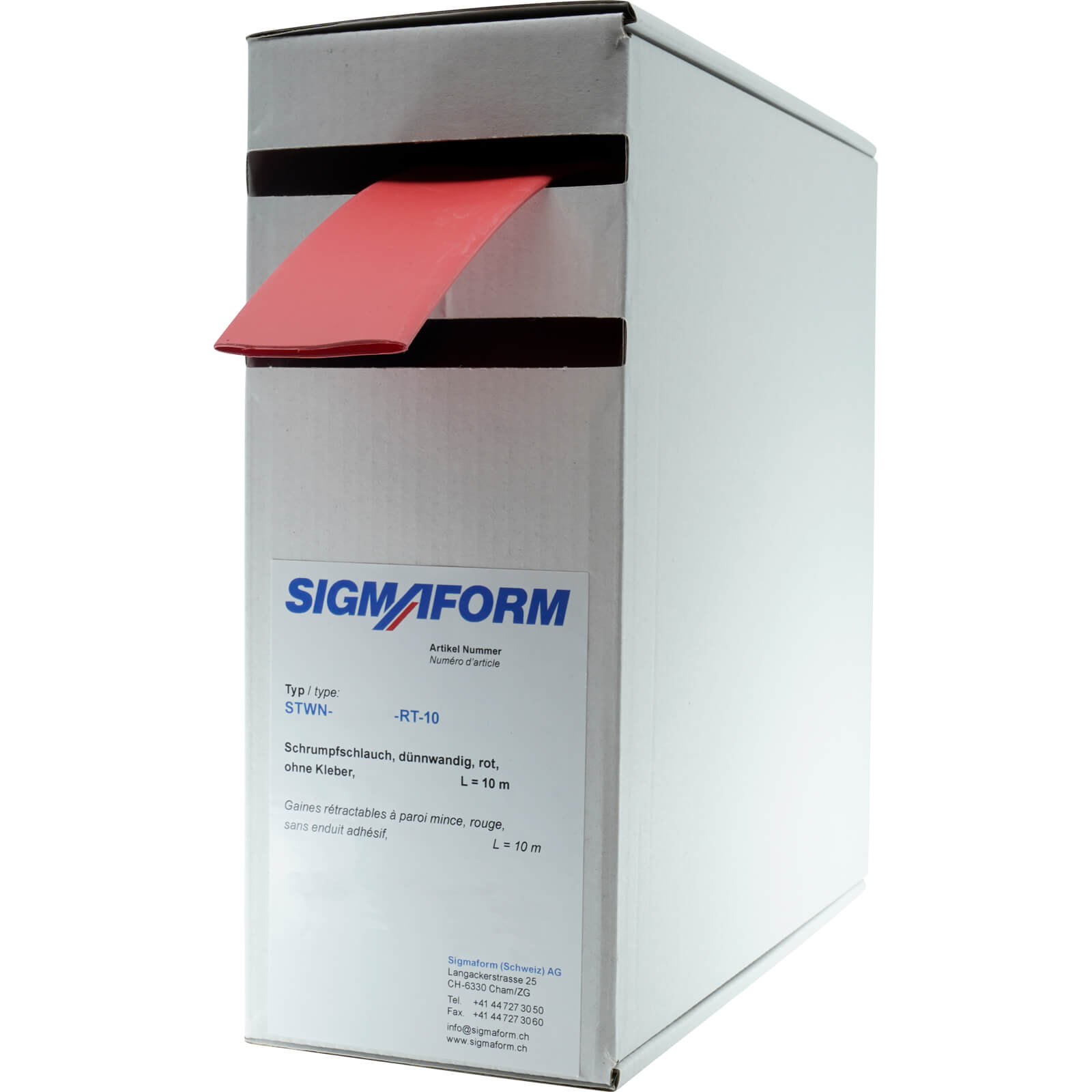 • STWN-3,2-1,6-RT-10 • Schrumpfschlauch, dünnwandig, rot