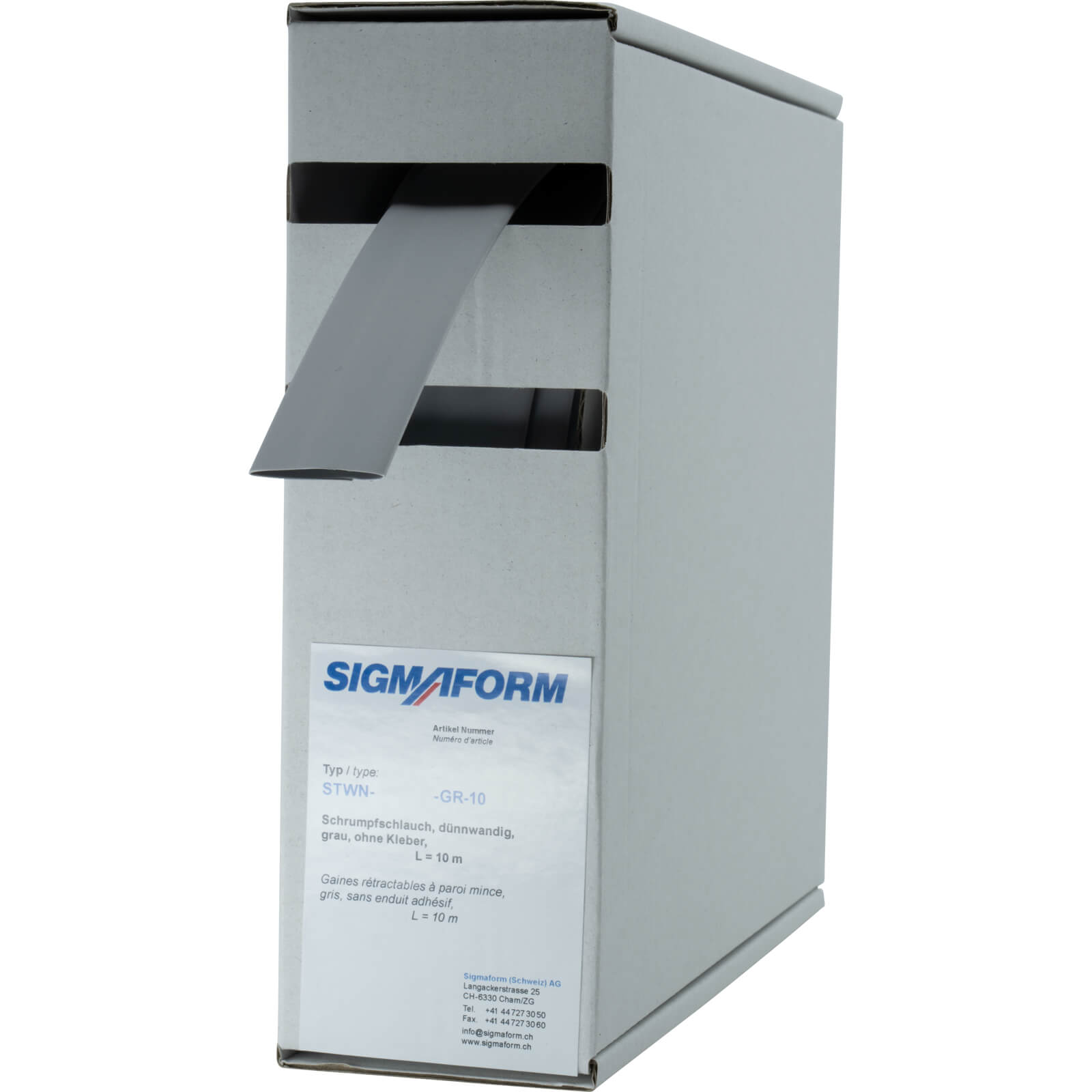 • STWN-3,2-1,6-GR-10 • Schrumpfschlauch, dünnwandig, grau