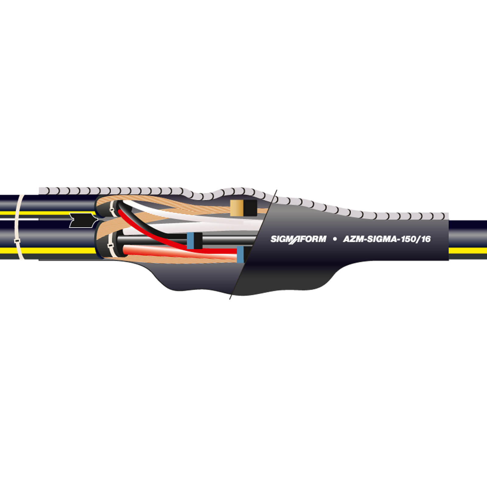 • AZM-SIGMA-150/16 • Schrumpf - Abzweigmuffen