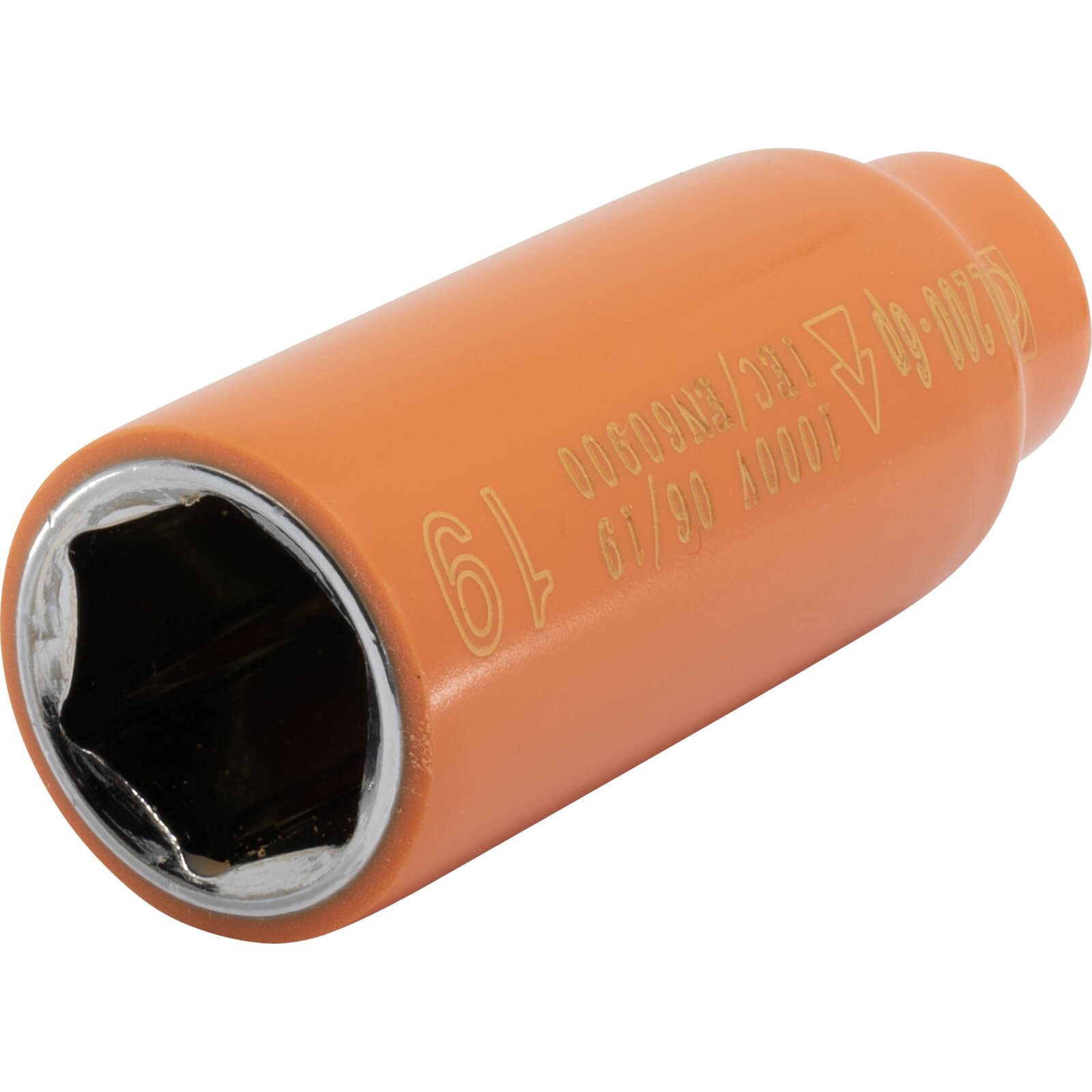 • W-DL200-6P-19 • Stecknuss 19mm 3/8" isoliert, lang