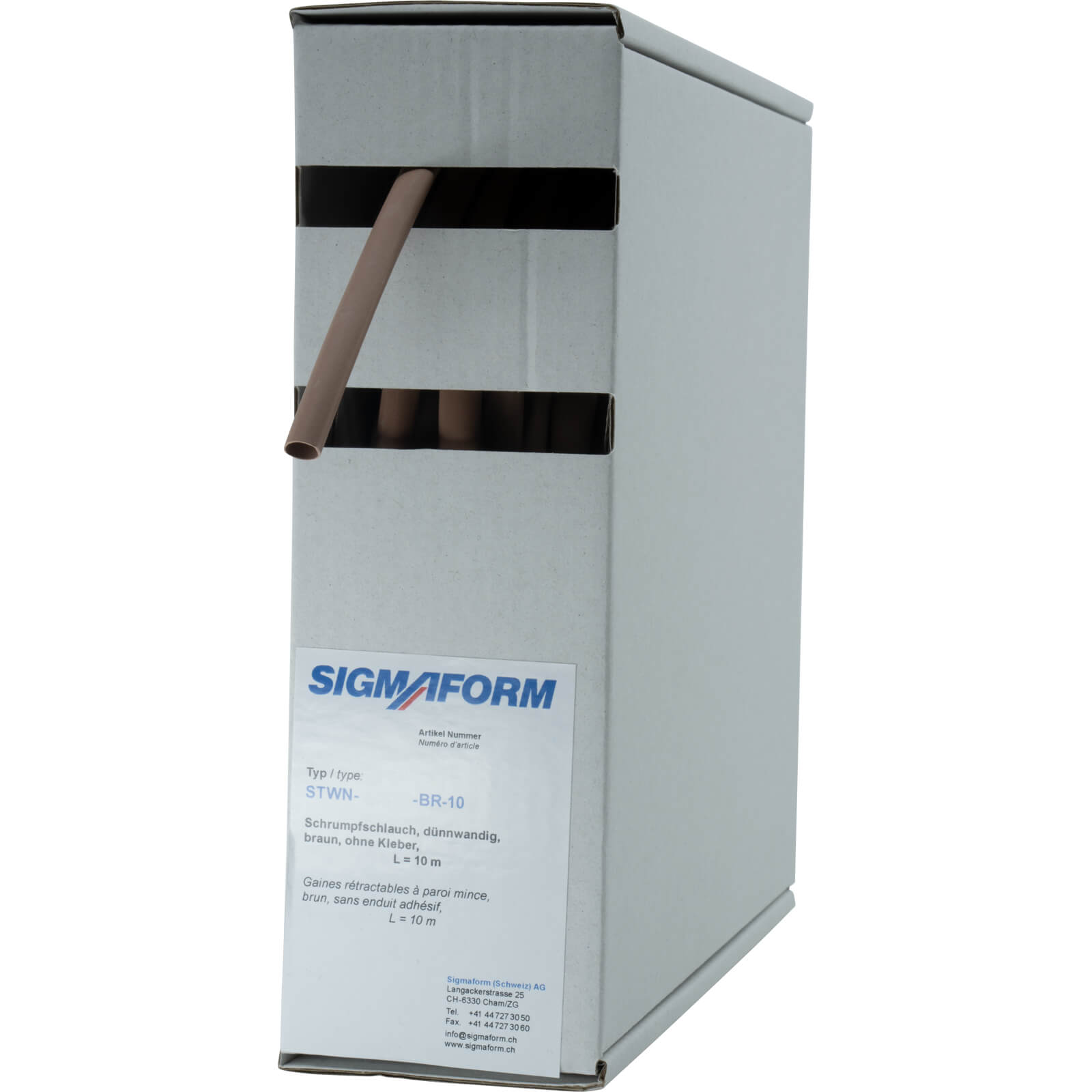 • STWN-3,2-1,6-BR-10 • Schrumpfschlauch, dünnwandig, braun